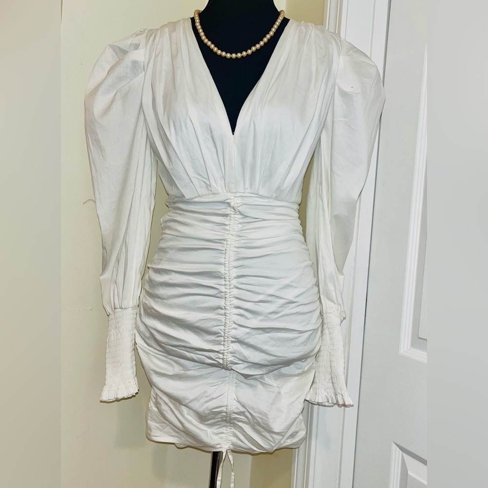 Lily’s Kloset Elegant White Ruched Dress